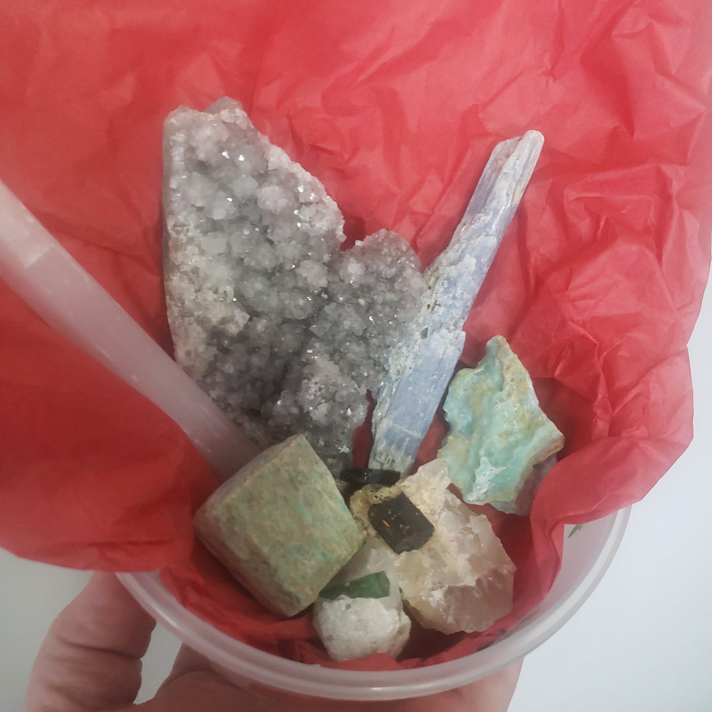 Crystal specimen gift basket
